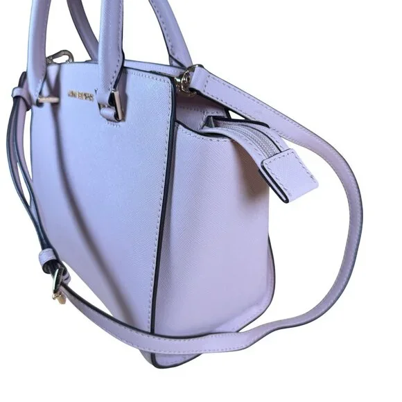 Michael Kors Selma Medium Saffiano Leather Satchel in Pale Pink Gold Hardware - Picture 3 of 13